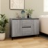 Aparador de madera contrachapada gris Sonoma 104x35x70