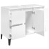 Armario de lavabo madera contrachapada blanco brillo