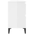 Armario de lavabo madera contrachapada blanco brillo