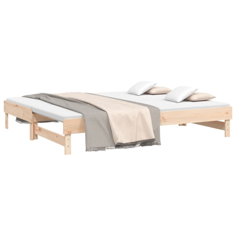 Sofá cama extraíble madera maciza de pino 2x(80x200)