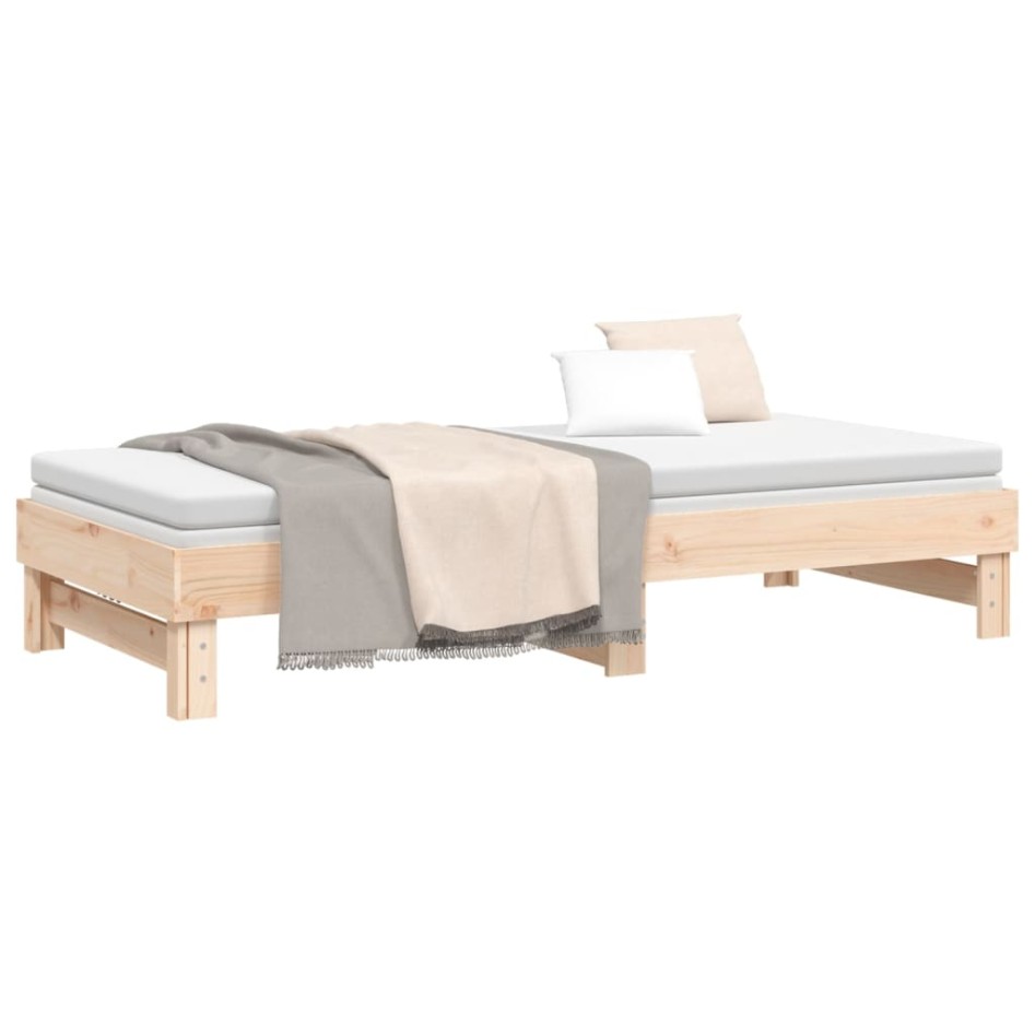 Sofá cama extraíble madera maciza de pino 2x(80x200)