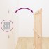Cabecero de cama de pared madera maciza de pino 159,5x3x110