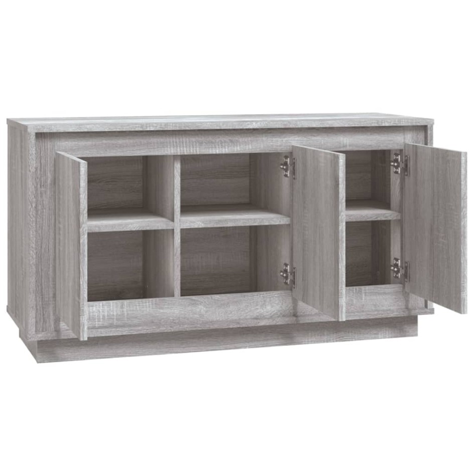Aparador madera contrachapada gris Sonoma 102x35x55