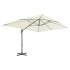 Sombrilla jardín voladiza con palo de aluminio arena 400x300
