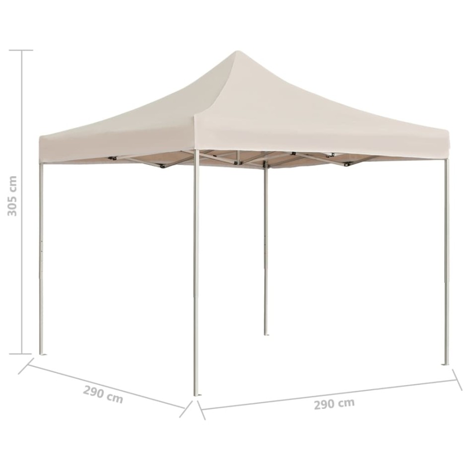 Carpa plegable profesional de aluminio crema 3x3