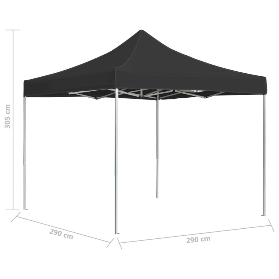 Carpa plegable profesional de aluminio antracita 3x3