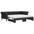 Sofá cama nido con colchón cuero sintético negro 90x200