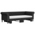 Sofá cama nido con colchón cuero sintético negro 90x200
