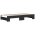 Sofá cama nido con colchón cuero sintético negro 90x200