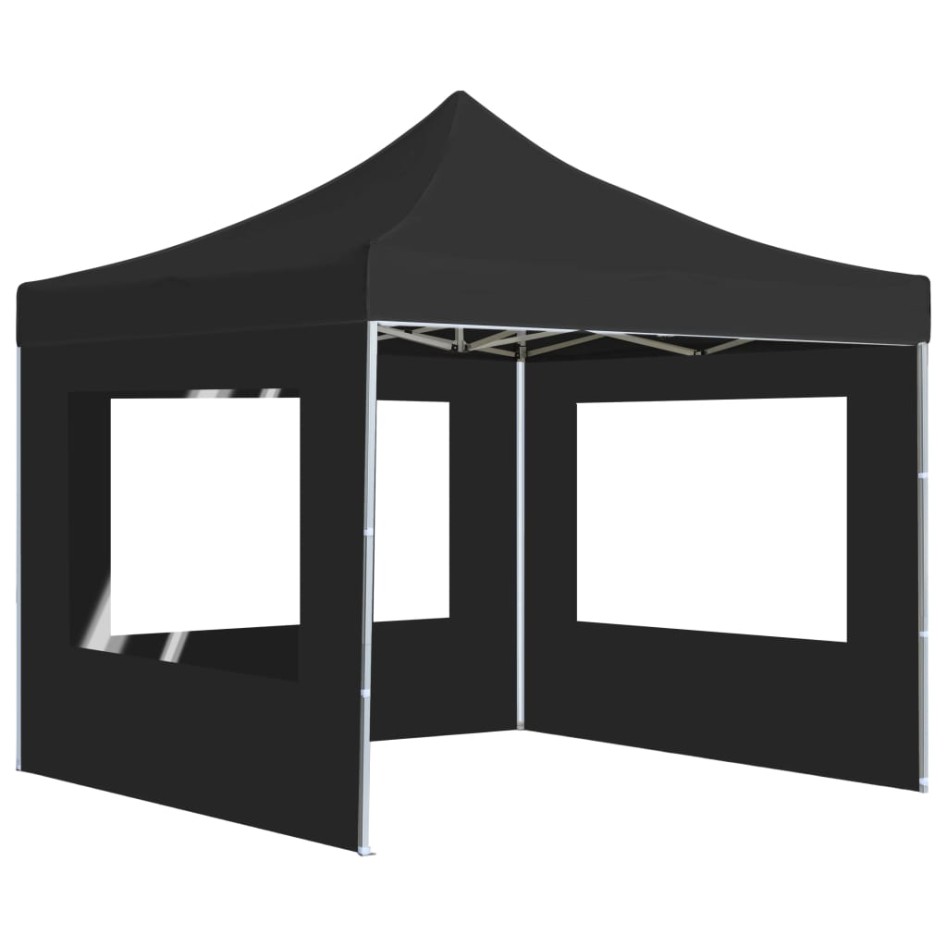 Carpa plegable profesional con paredes aluminio antracita 3x3