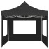 Carpa plegable profesional con paredes aluminio antracita 3x3