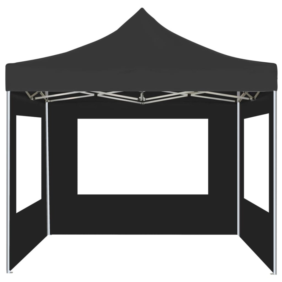 Carpa plegable profesional con paredes aluminio antracita 3x3