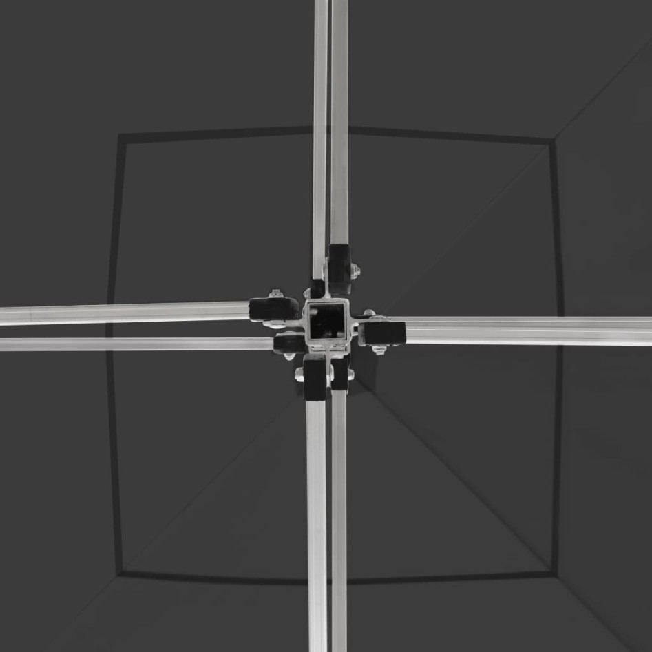 Carpa plegable profesional con paredes aluminio antracita 3x3