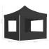 Carpa plegable profesional con paredes aluminio antracita 3x3