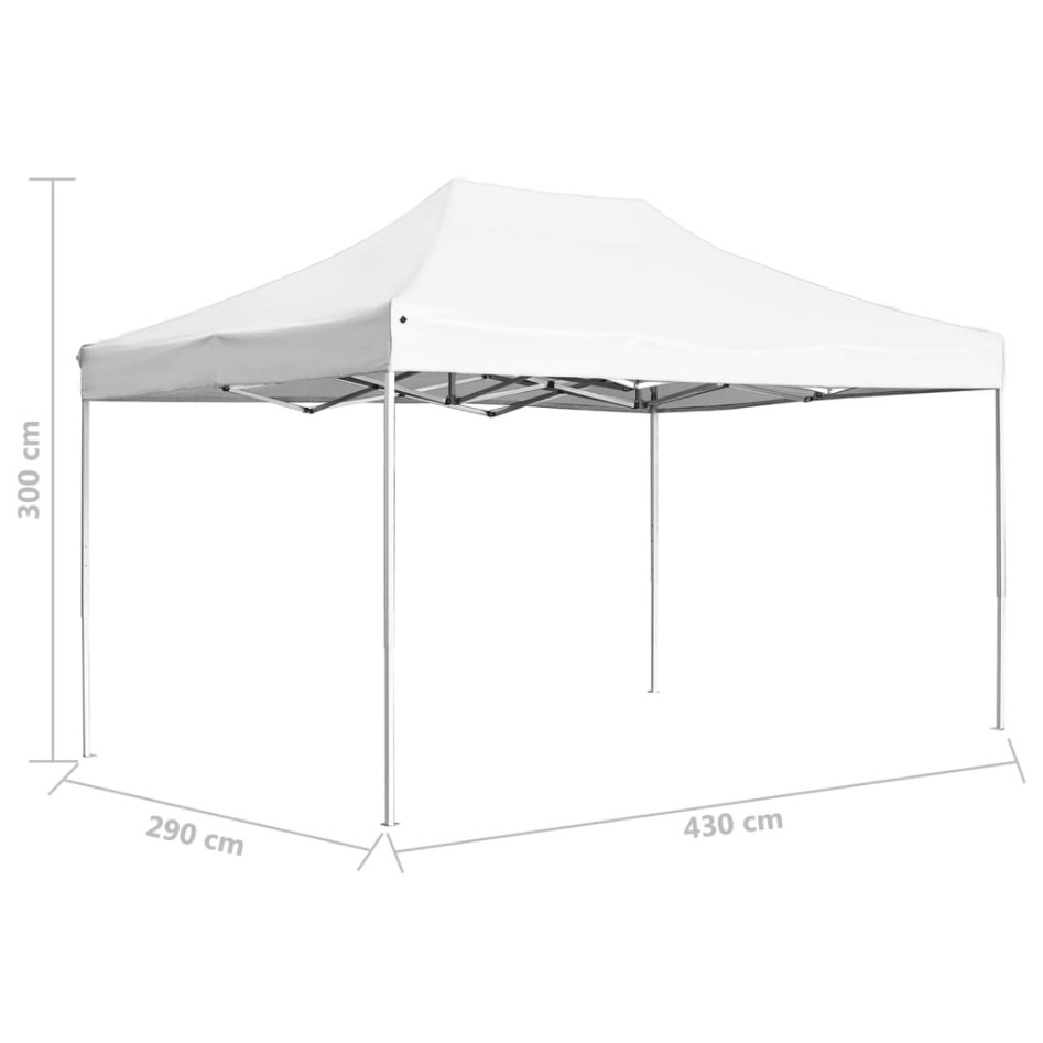 Carpa plegable profesional de aluminio blanca 4,5x3
