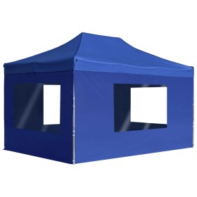 Carpa plegable profesional con paredes aluminio azul 4,5x3