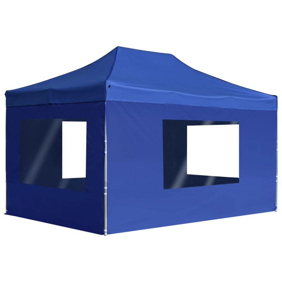 Carpa plegable profesional con paredes aluminio azul 4,5x3