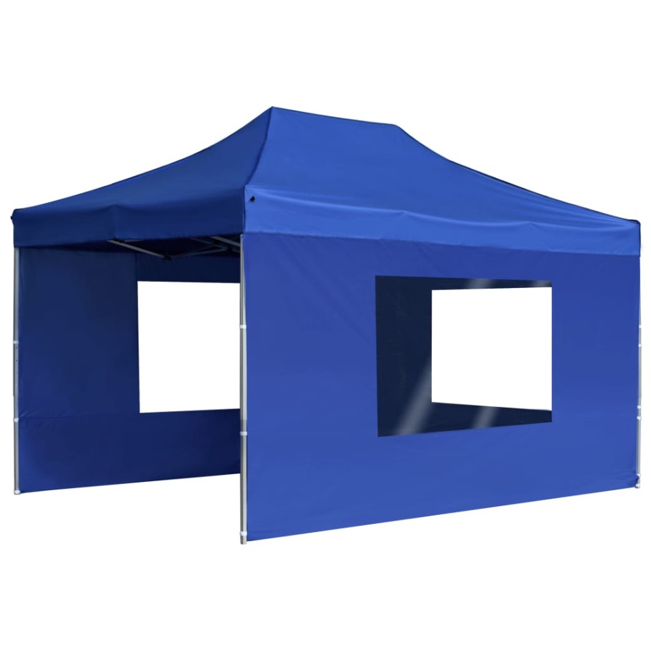 Carpa plegable profesional con paredes aluminio azul 4,5x3