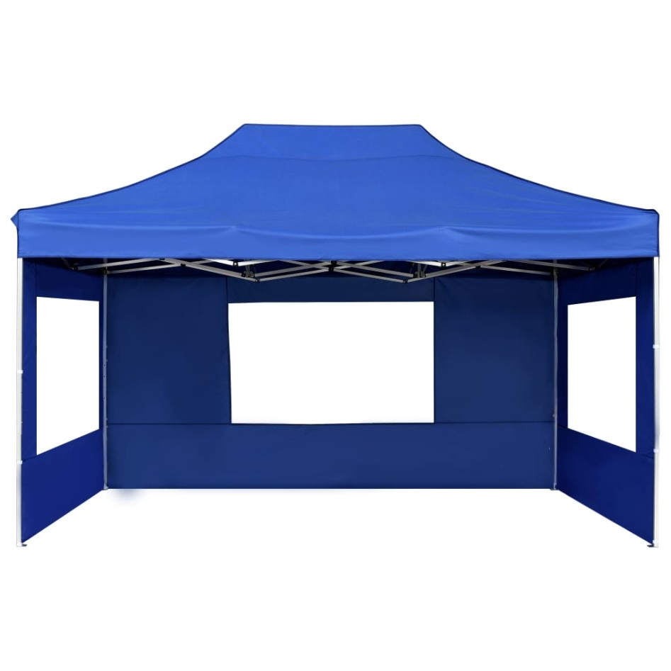 Carpa plegable profesional con paredes aluminio azul 4,5x3