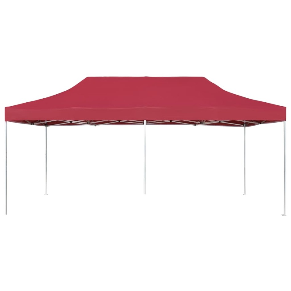 Carpa plegable profesional de aluminio rojo vino tinto