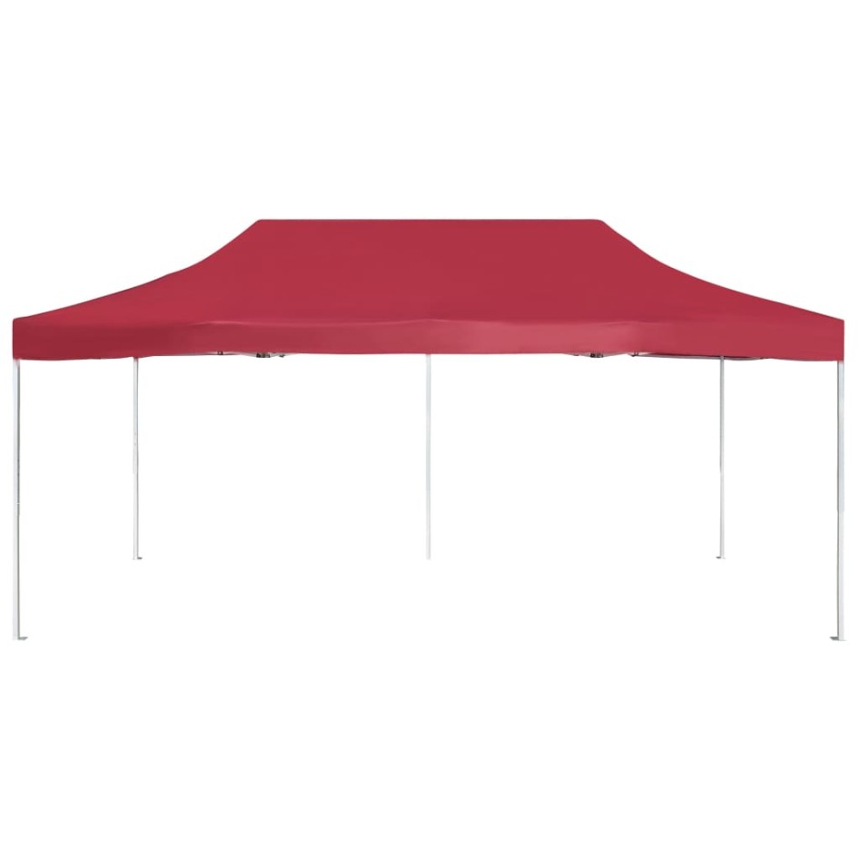 Carpa plegable profesional de aluminio rojo vino tinto