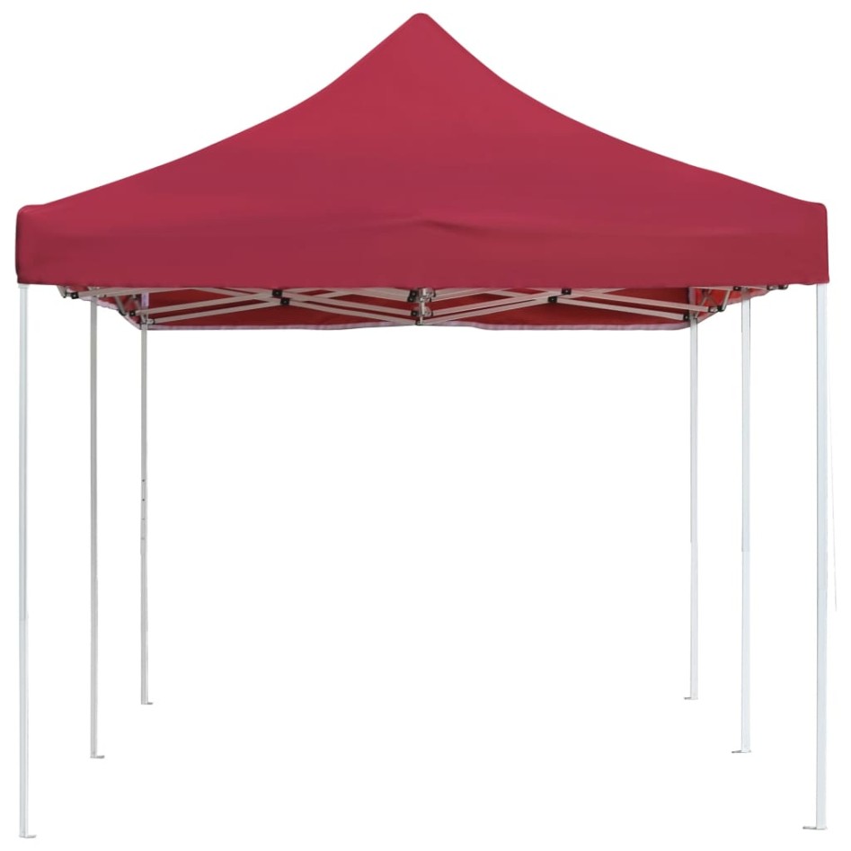 Carpa plegable profesional de aluminio rojo vino tinto