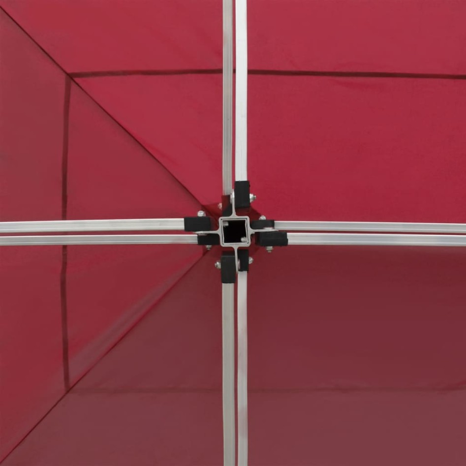 Carpa plegable profesional de aluminio rojo vino tinto