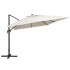 Sombrilla voladiza luces LED y poste aluminio arena 4x3