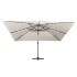 Sombrilla voladiza luces LED y poste aluminio arena 4x3