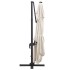 Sombrilla voladiza luces LED y poste aluminio arena 4x3