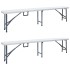 Bancos de jardín plegables 2 unidades 180 cm HDE
