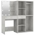 Tocador con LED y 2 armarios madera contrachapada gris