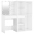 Tocador con LED y 2 armarios madera contrachapada blanco