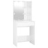 Tocador con LED y 2 armarios madera contrachapada blanco