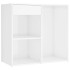 Tocador con LED y 2 armarios madera contrachapada blanco