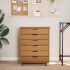 Cajonera con ruedas MOSS madera maciza pino marrón
