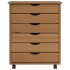 Cajonera con ruedas MOSS madera maciza pino marrón