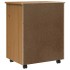 Cajonera con ruedas MOSS madera maciza pino marrón