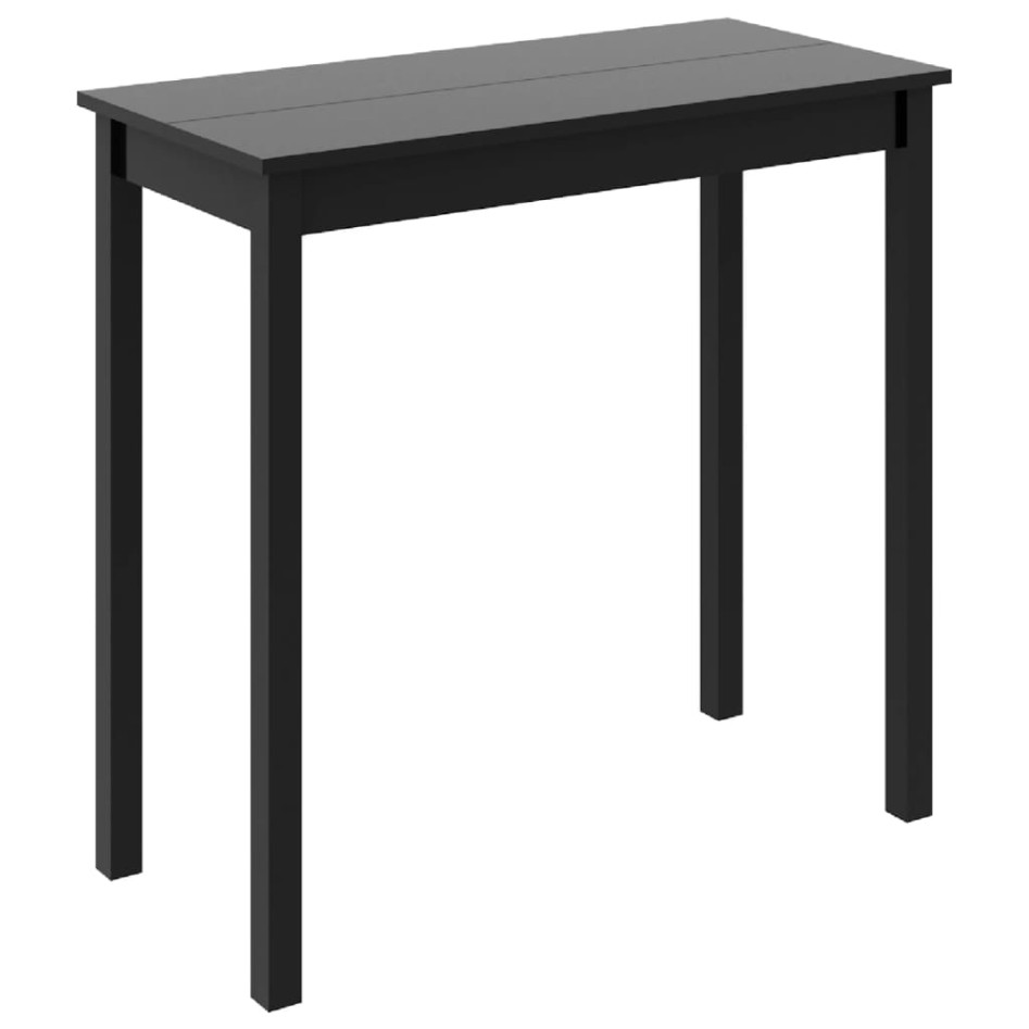 Mesa alta negra de MDF 115x55x107