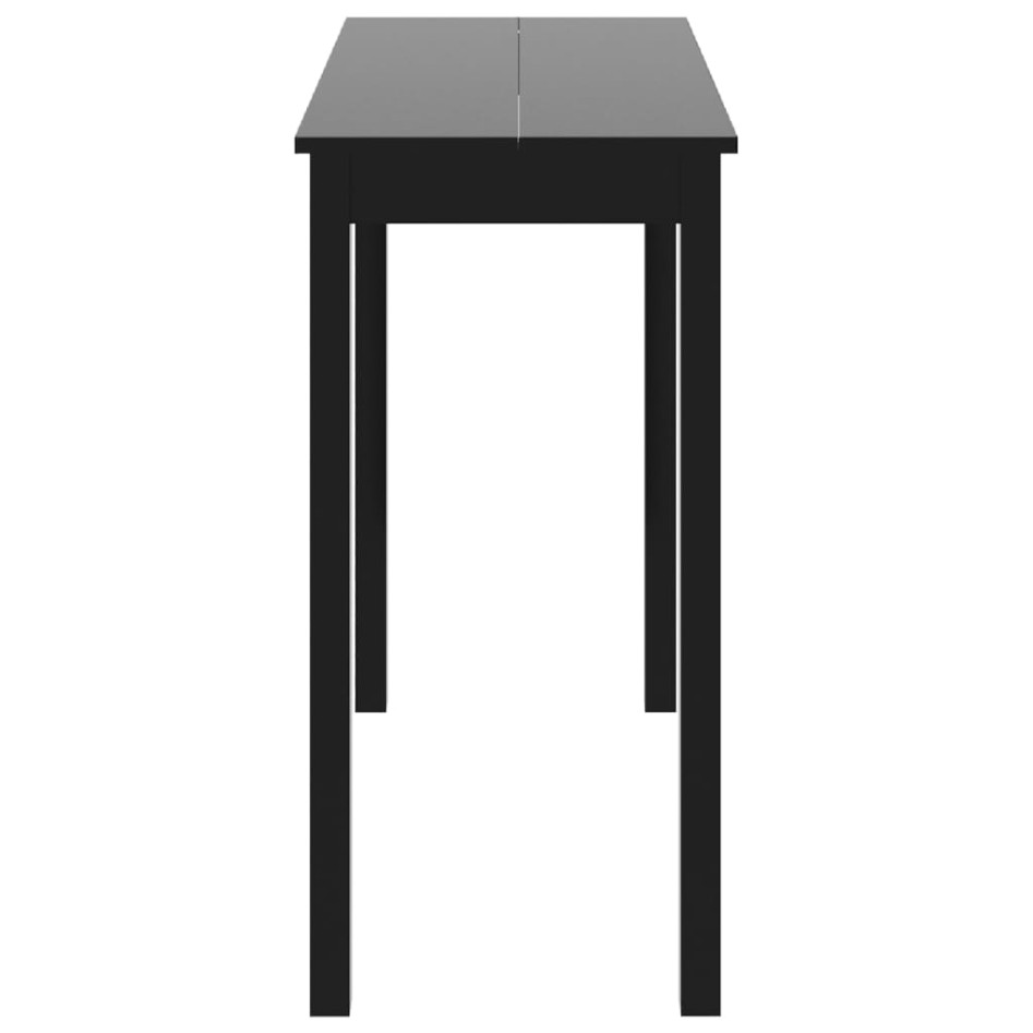 Mesa alta negra de MDF 115x55x107