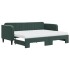 Sofá cama nido con colchón terciopelo verde oscuro 80x200