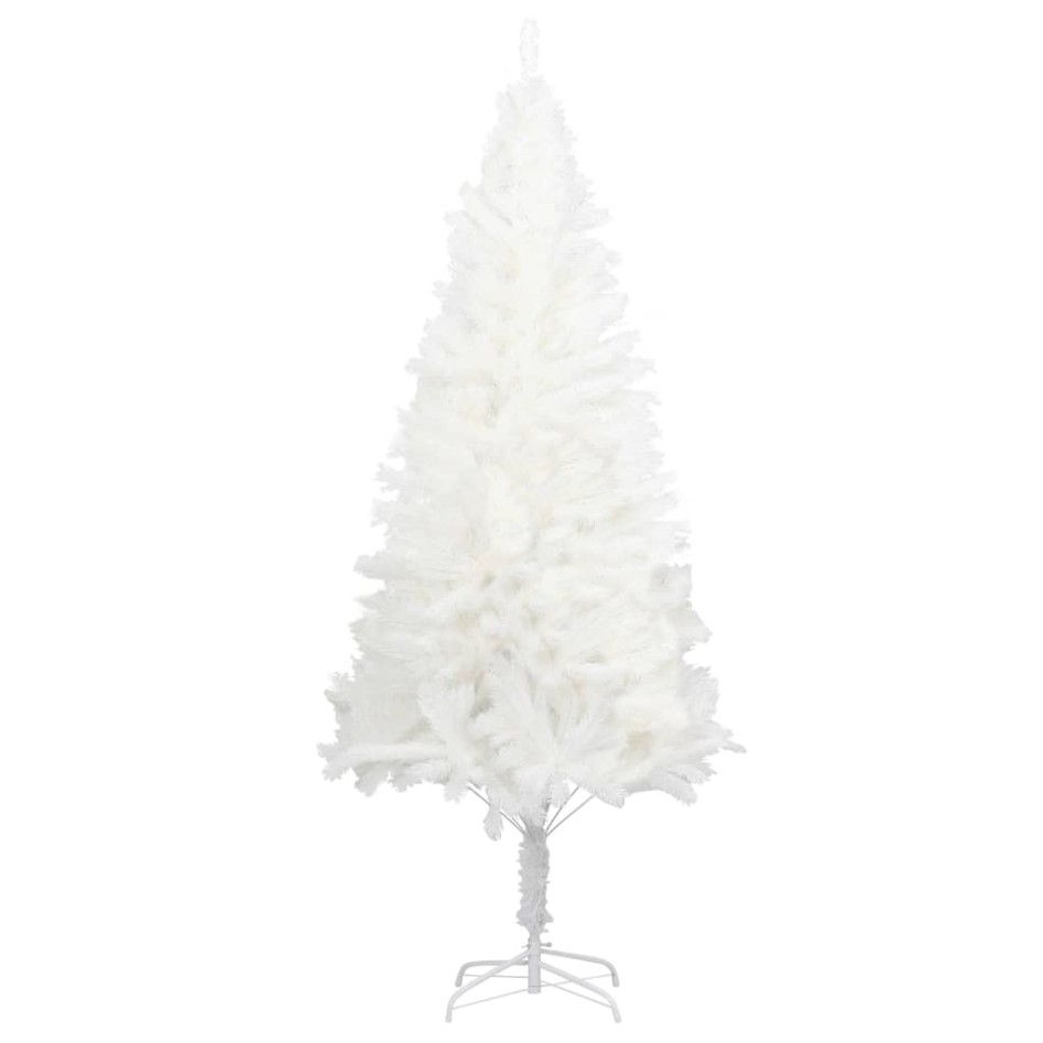 Árbol artificial de Navidad con hojas realistas blanco 180