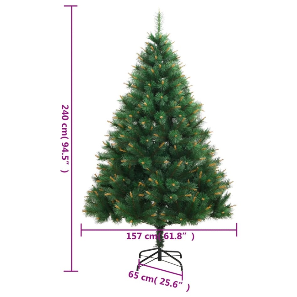 Árbol de Navidad artificial con bisagras y soporte 240