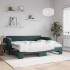 Sofá cama nido con colchón terciopelo verde oscuro 90x200