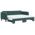 Sofá cama nido con colchón terciopelo verde oscuro 90x200