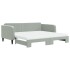 Sofá cama nido con colchón terciopelo gris claro 100x200