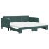 Sofá cama nido con colchón terciopelo verde oscuro 100x200