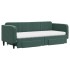 Sofá cama nido con cajones terciopelo verde oscuro 80x200
