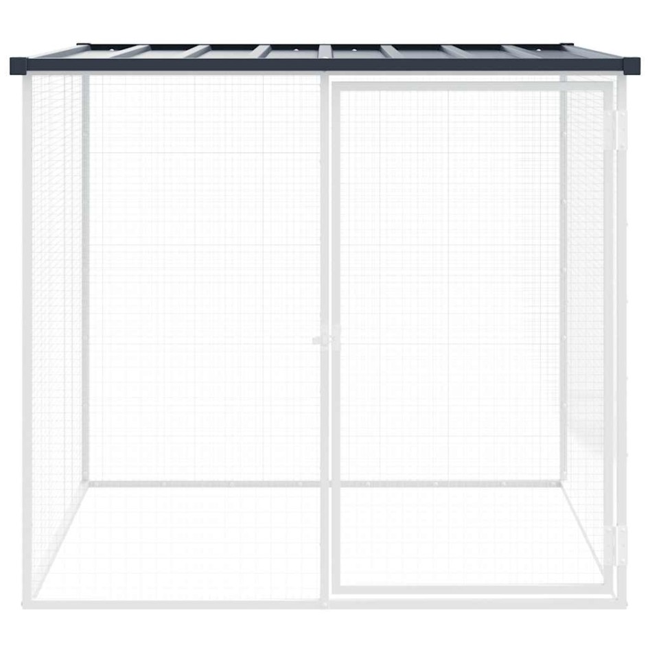 Jaula gallinas y toldo acero galvanizado antracita 103x98x90