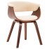 Silla de comedor madera curvada y cuero sintético